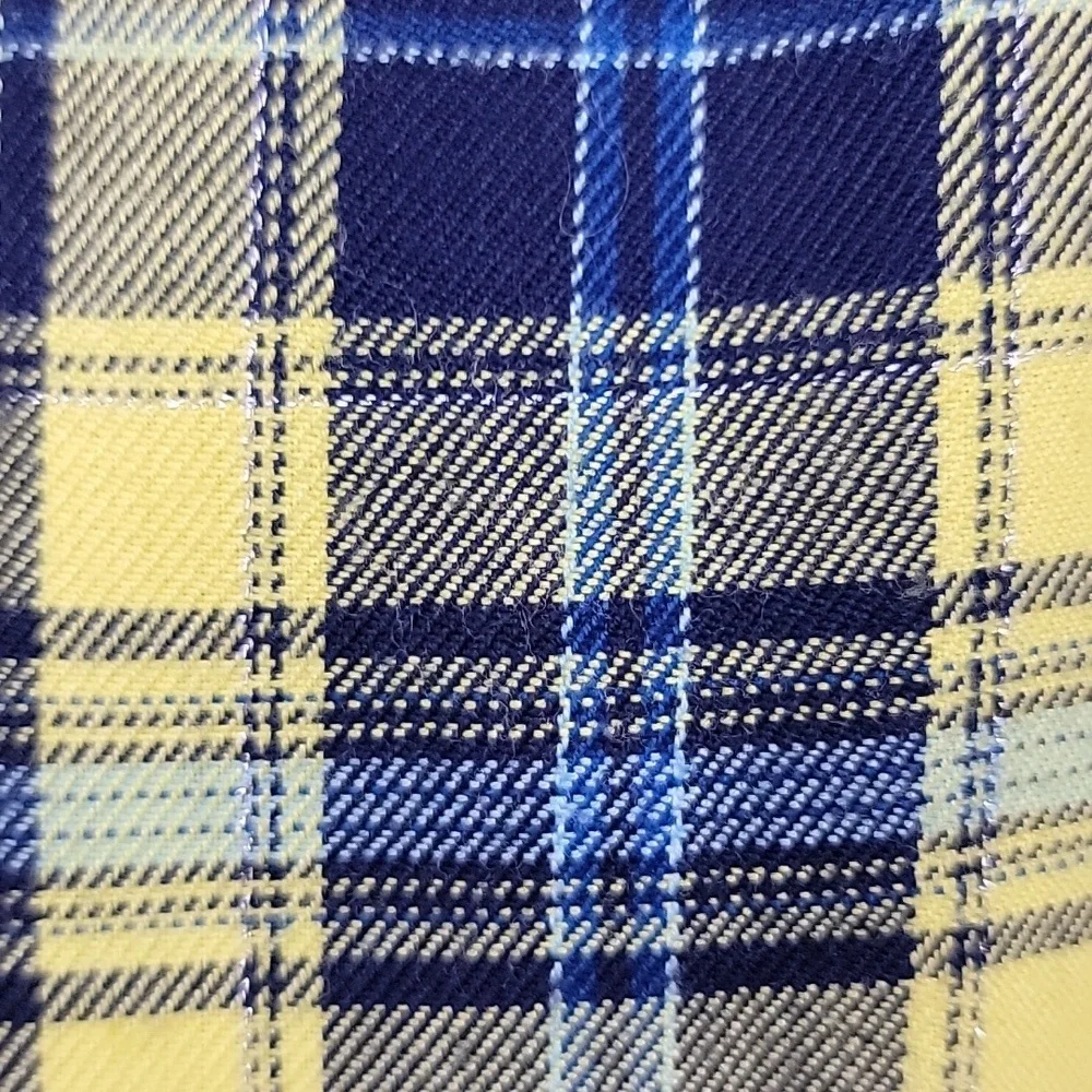Justice Blue & Yellow Plaid Flannel Skorts Girls 14